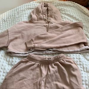 nude sweat set